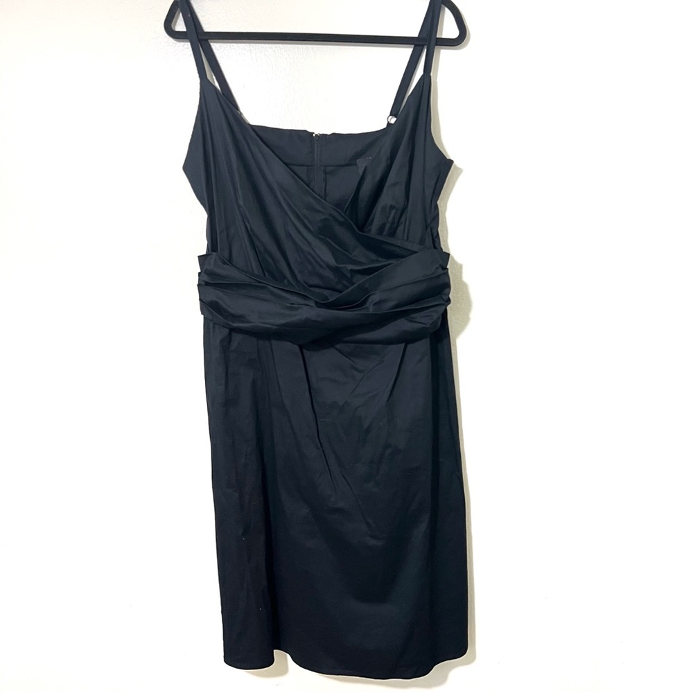 Torrid Faux Wrap Vtg Style Spaghetti Strap Tank Dress in Black Sz 18